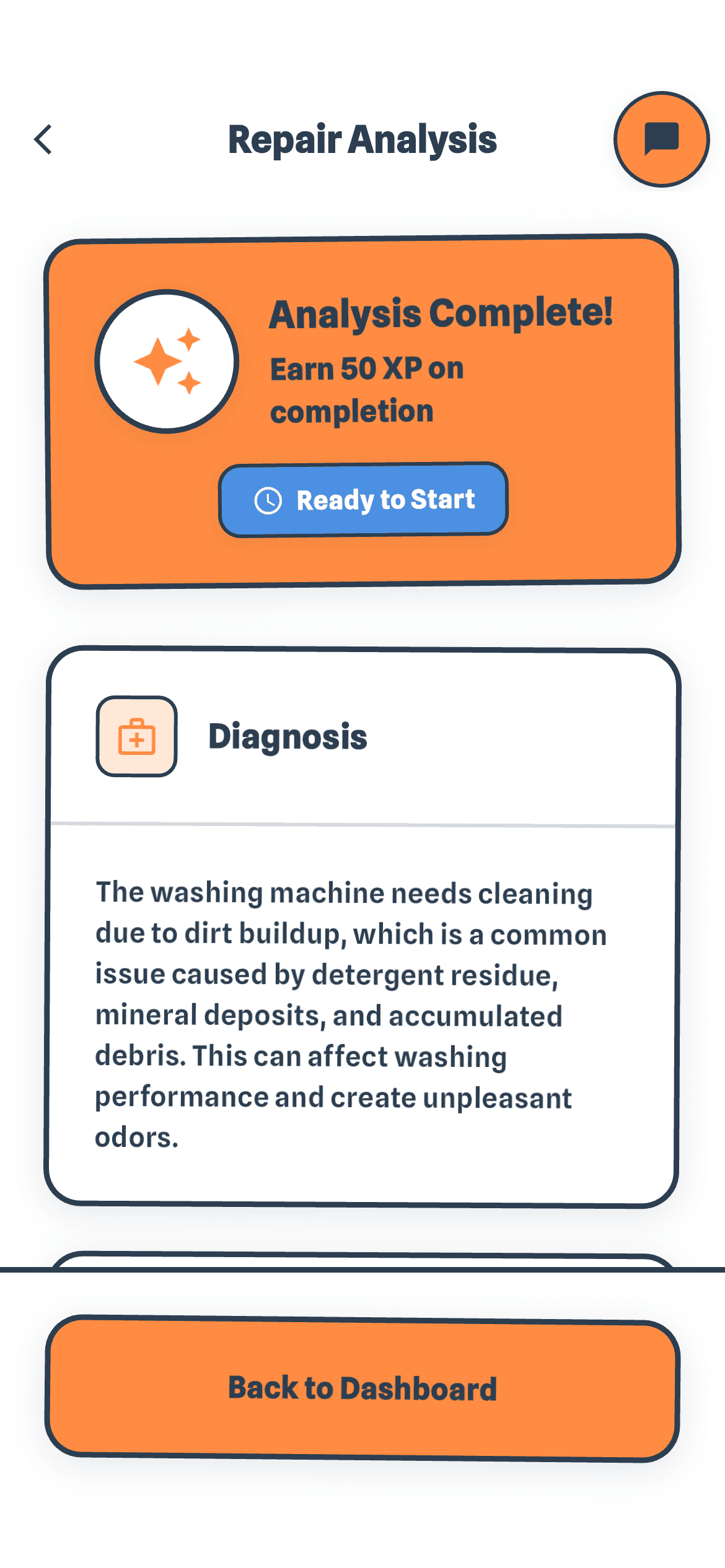 Detailed repair guide with step-by-step instructions, required tools list, and safety warnings